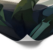 Saint Bernard In Bathtub Poster, Funny Dog Poster ポスター (角)