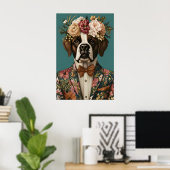 Saint Bernard In Suit Poster, Saint Bernard ポスター (ホームオフィス)