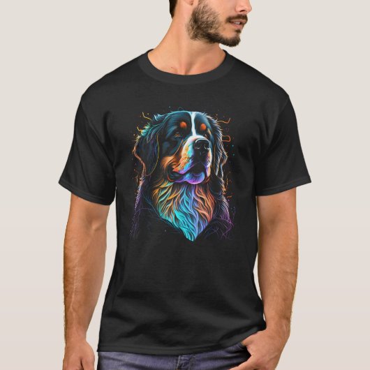 Saint Bernard Love for dog friends Tシャツ (正面)