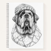 Saint Bernard Marble Statue Antique Style Notebook ノートブック (正面)