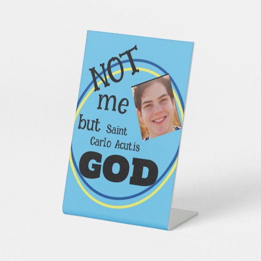 Saint Carlo Acutis Card 台座サイン (正面)