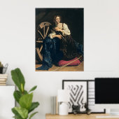 Saint Catherine of Alexandria,  Caravaggio ポスター (ホームオフィス)