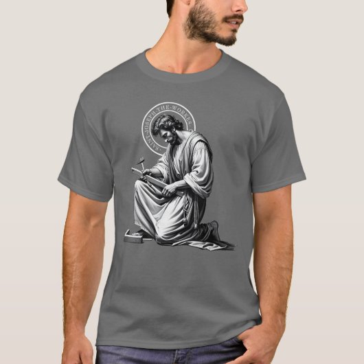 Saint Catholic Church St Josephhe Worker Jesus Fat Tシャツ (正面)