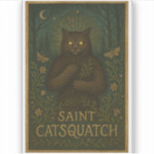 Saint Catsquatch Sticker WV Cryptid Sasquatch シール (正面)