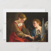 Saint Cecilia and an Angel by Orazio Gentileschi サンキューカード (正面)