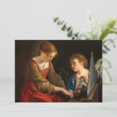 Saint Cecilia and an Angel by Orazio Gentileschi サンキューカード (スタンド正面)