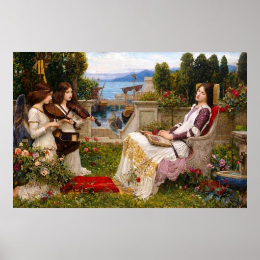 Saint Cecilia by John William Waterhouse ポスター (正面)
