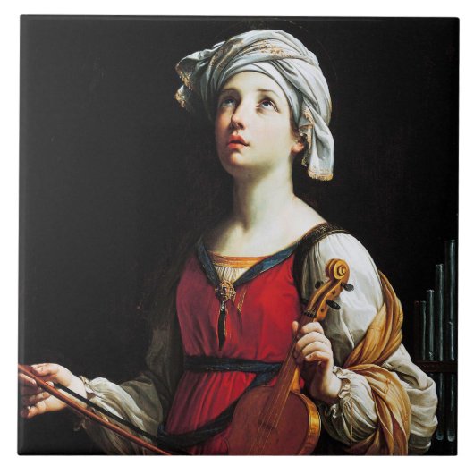 Saint Cecilia (St. Cecilia), Guido Reni タイル (正面)