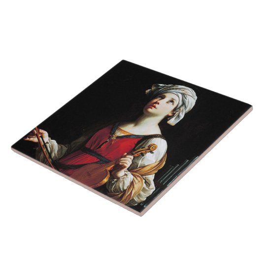 Saint Cecilia (St. Cecilia), Guido Reni タイル (側面)