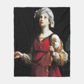 Saint Cecilia (St. Cecilia), Guido Reni フリースブランケット (正面)