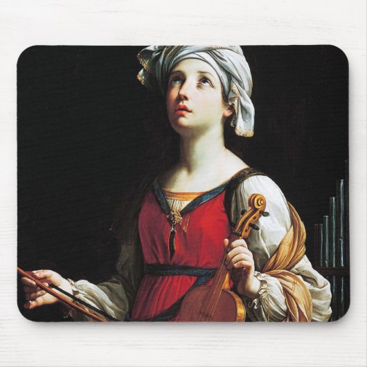 Saint Cecilia (St. Cecilia), Guido Reni マウスパッド (正面)