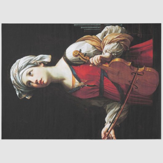 Saint Cecilia (St. Cecilia), Guido Reni 薄葉紙 (正面)