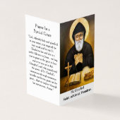 Saint Charbel Prayer Card (外部)