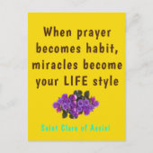 Saint Clare Assisi Poster ポストカード (正面)