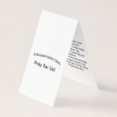 Saint Clare of Assisi Prayer Card (裏面)