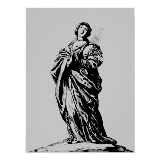 Saint Cunera of Rhenen virgin and martyr ポスター (正面)