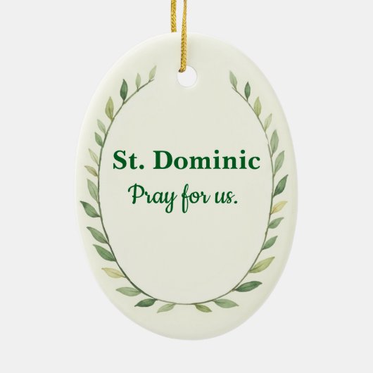 Saint Dominic God's Peace and Blessings Scripture セラミックオーナメント (裏面)