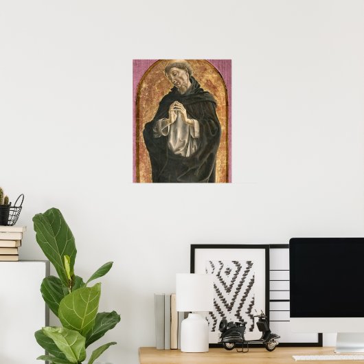 Saint Dominic (tempera on panel) ポスター (ホームオフィス)