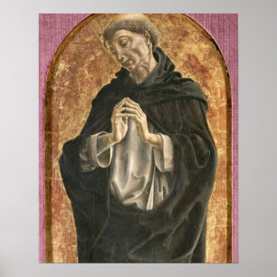 Saint Dominic (tempera on panel) ポスター