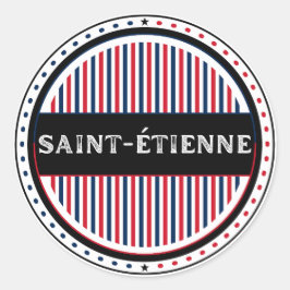 Saint-Étienne City Pride Emblem – French Identity ラウンドシール