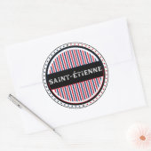 Saint-Étienne City Pride Emblem – French Identity ラウンドシール (封筒)