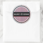 Saint-Étienne City Pride Emblem – French Identity ラウンドシール (バッグ)