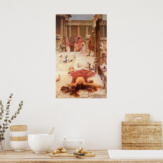 Saint Eulalia by John William Waterhouse ポスター (キッチン)