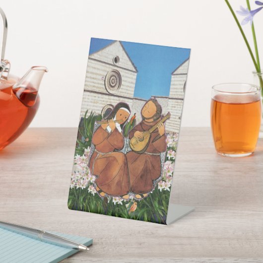  Saint Francis and Saint Clare  台座サイン (インサイチュ)