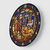 Saint Francis Blessing Beasts Wall Clock ラージ壁時計 (傾斜)