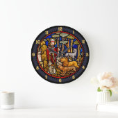Saint Francis Blessing Beasts Wall Clock ラージ壁時計 (ホーム)