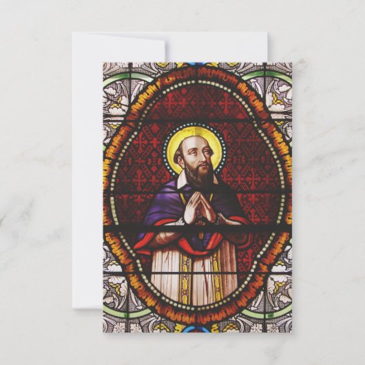 Saint Francis de Sales Apostle of Love Holy Card サンキューカード (正面)