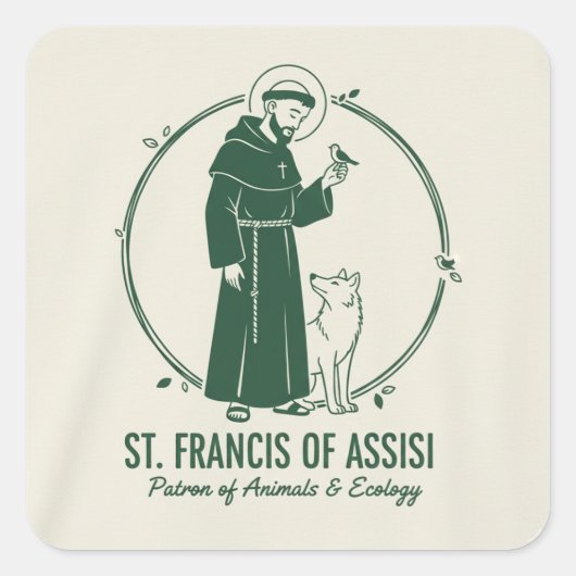 Saint Francis of Assisi スクエアシール (正面)