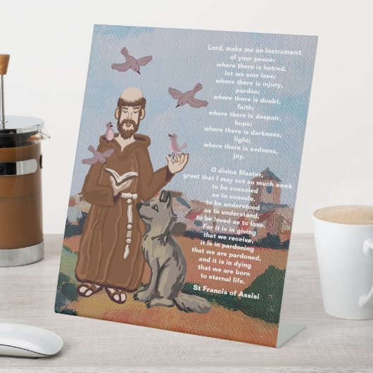 Saint Francis of Assisi Peace Prayer 台座サイン (インサイチュ)