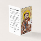 Saint Francis of Assisi Prayer Card (外部)