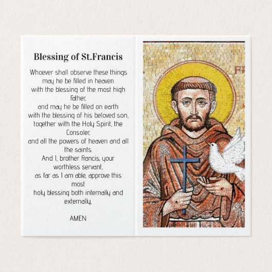 Saint Francis of Assisi Prayer Card  (外部フラット)