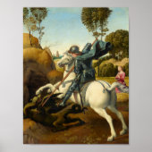 Saint George and the Dragon, 1506 by Raphael ポスター (正面)