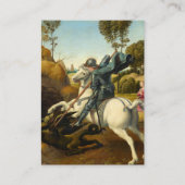 Saint George and the Dragon, 1506 by Raphael 名刺 (正面)
