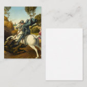 Saint George and the Dragon, 1506 by Raphael 名刺 (正面/裏面)