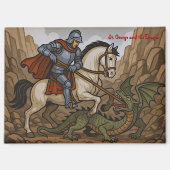 Saint George kills the Dragon - battle Lumeçon マグネット (正面)