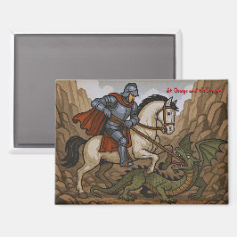 Saint George kills the Dragon - battle Lumeçon マグネット