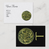 SAINT GEORGE Monogram、プラチナ金属、緑 名刺 (正面/裏面)