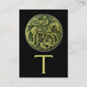 SAINT GEORGE Monogram、プラチナ金属、緑 名刺 (裏面)
