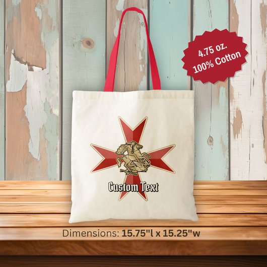 Saint George over Maltese Cross トートバッグ