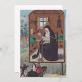 Saint Gertrude of Helfta by Simon Bening 招待状 (正面/裏面)