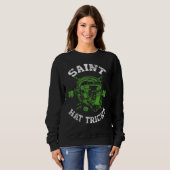 Saint Hat Tricks Leprechaun Lover Hockey St. Patri スウェットシャツ (正面フル)