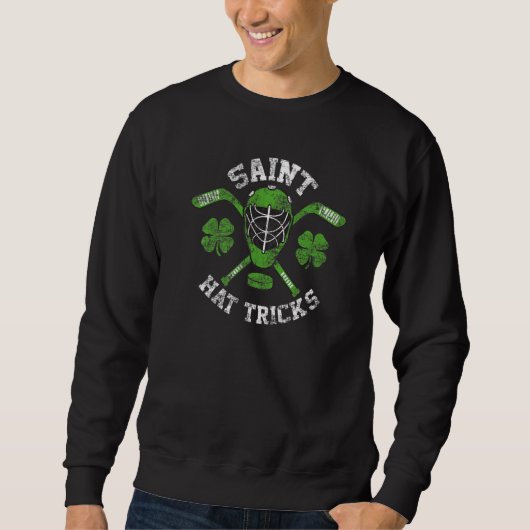 Saint Hattrick st Patrick's Day Hockey Hat Tricks  スウェットシャツ (正面)