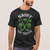 Saint Hattrick st Patrick's Day Hockey Hat Tricks  Tシャツ (正面)