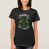 Saint Hattrick st Patrick's Day Hockey Hat Tricks  Tシャツ (正面)