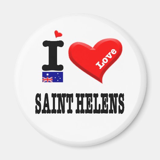 SAINT HELENS - I Love マグネット (正面)