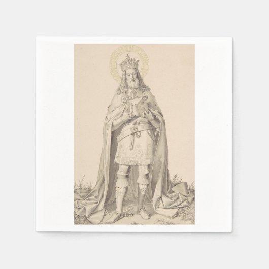Saint Henry II the Holy Roman Emperor スタンダードカクテルナプキン (正面)